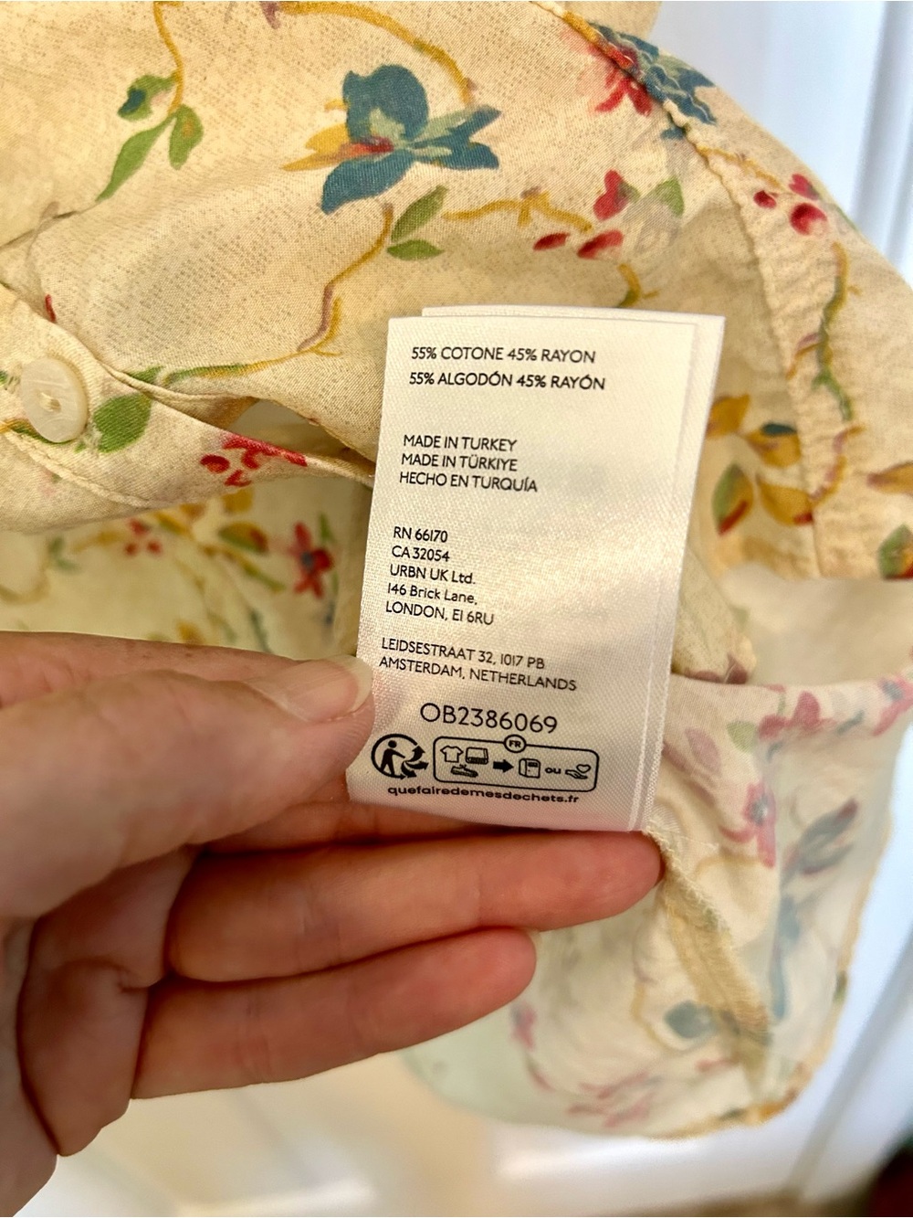 Pilcro Cream Floral Ruffle Blouse - Picture 4 of 9